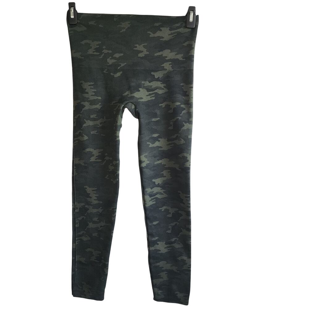 Spanx Leggings Womens XL Black Camo Look At Me Now Shaping Support Seamless Frnt - Picture 3 of 11